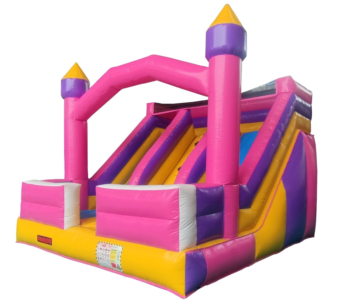 Avyna Hüpfburg Double Slide & Fun - Rosa - Professional