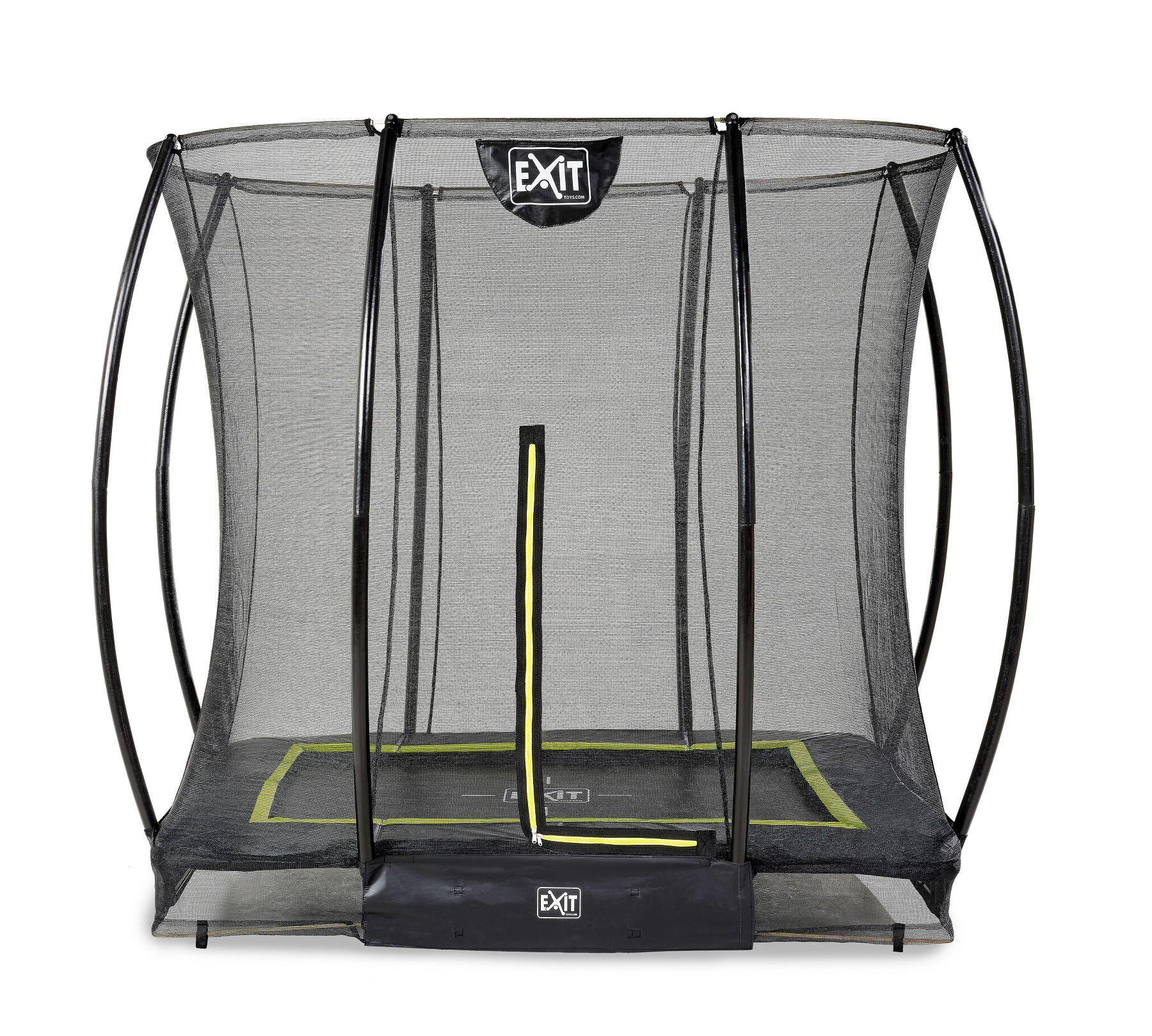 EXIT Silhouette Bodentrampolin 153x214cm mit Sicherheitsnetz - schwarz