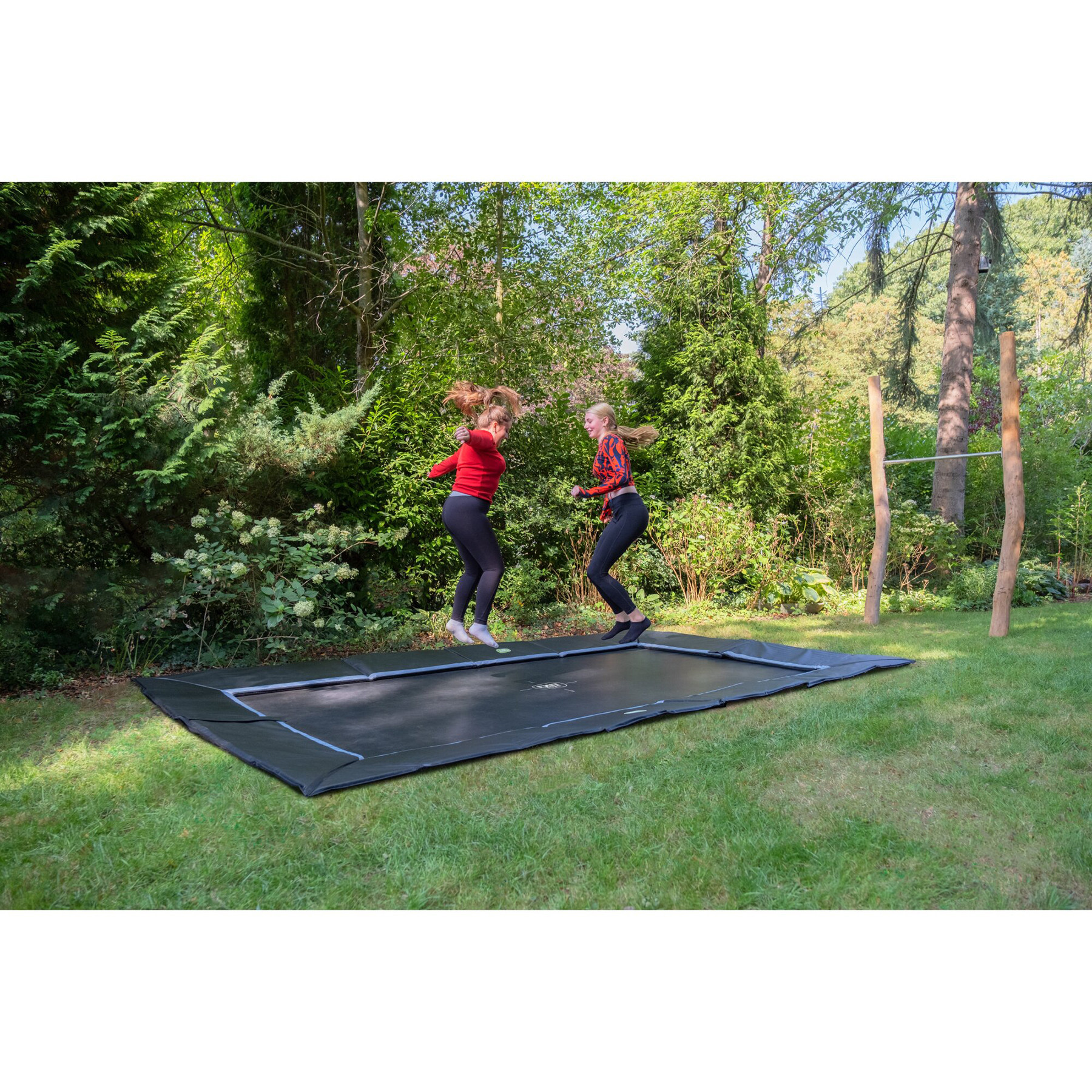 EXIT Dynamic ebenerdiges sports Trampolin 275x458cm - schwarz