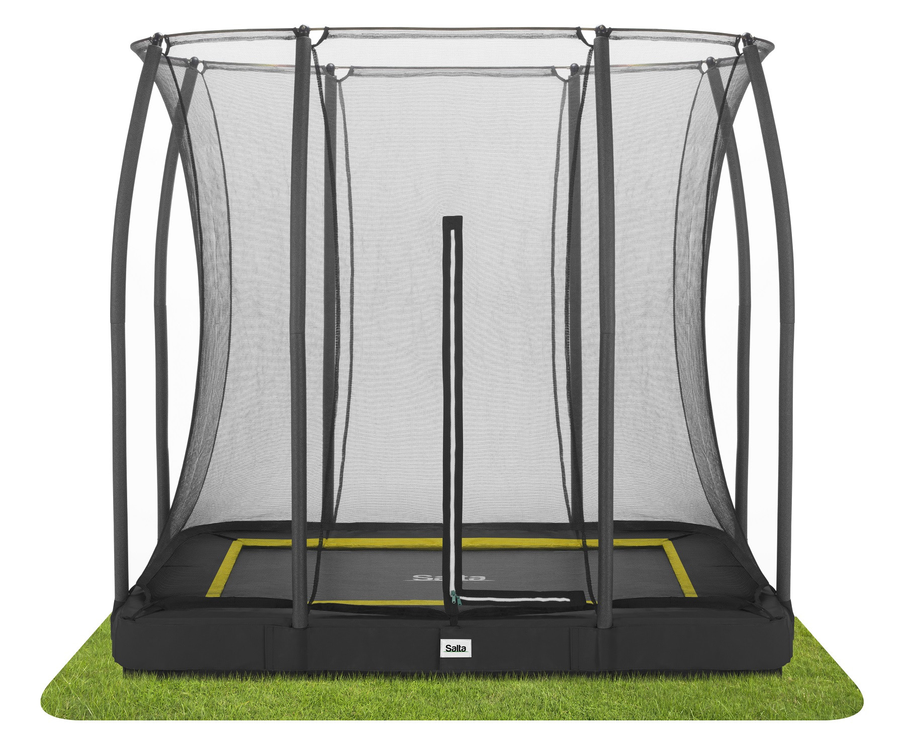 Salta Trampolin Comfort Edition Ground - 214x153cm - Rechteckig Schwarz