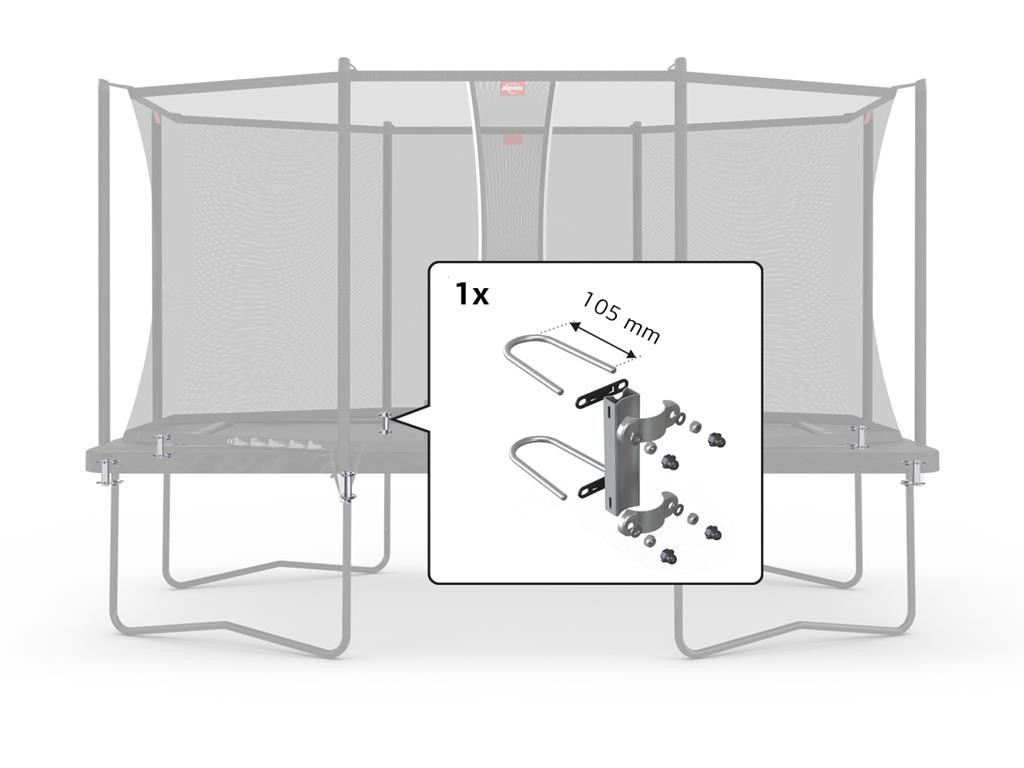 BERG Trampolin-Sicherheitsnetzteil - Sicherheitsnetz Comfort - Befestigungssatz für 1 Stange 330 & 410