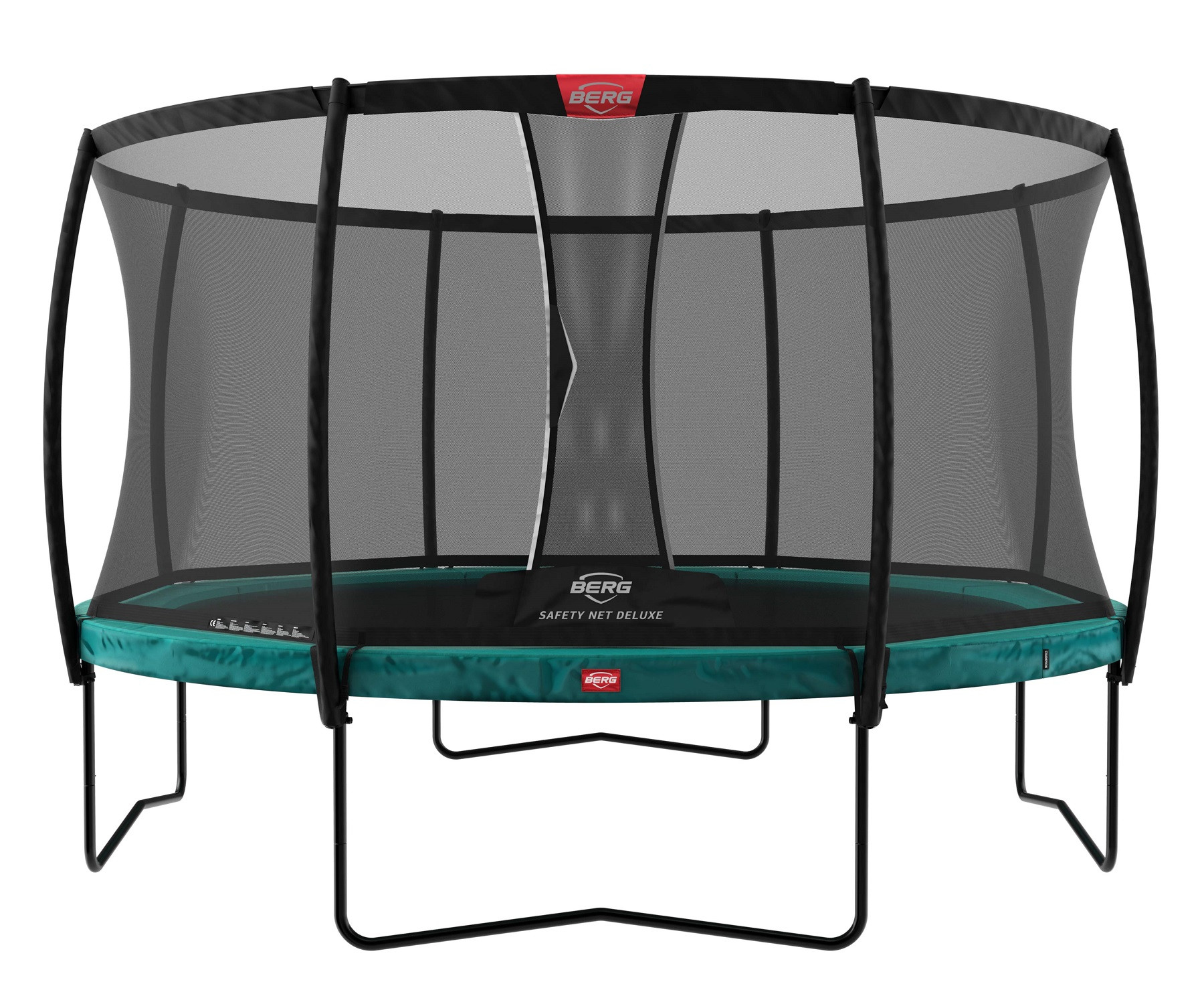 BERG Trampolin Champion mit Sicherheitsnetz - Safetynet Deluxe - 380 cm - Grün