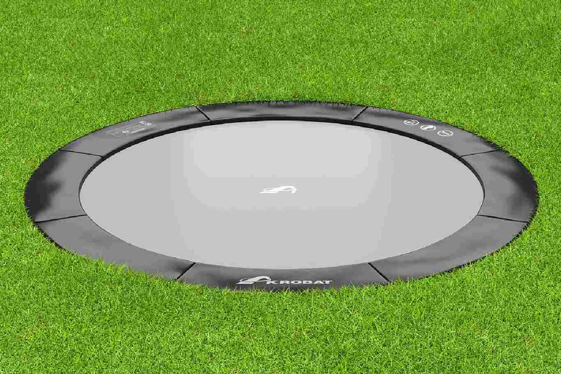 Akrobat Primus Flaches Boden-Trampolin - 244 cm - Zwart
