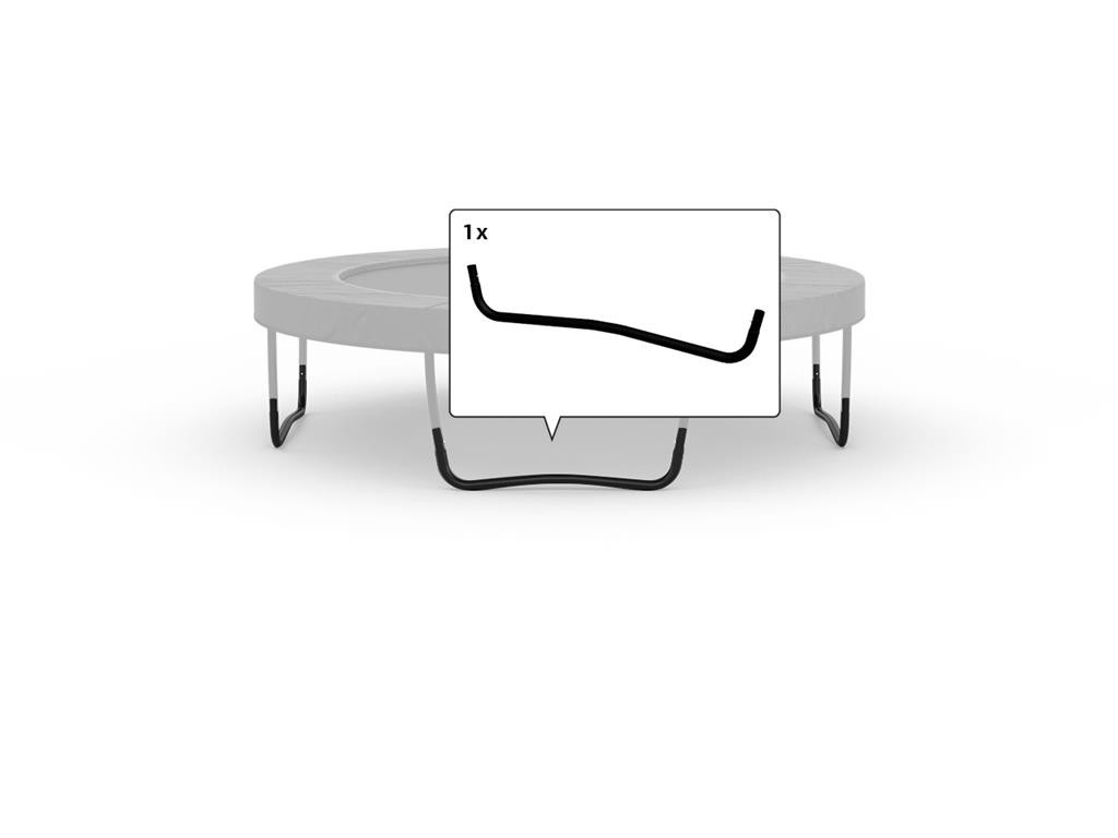 BERG Trampolin-Rahmenteil - Champion Elite - W-Bein - 380 cm (gebogen, schwarz)