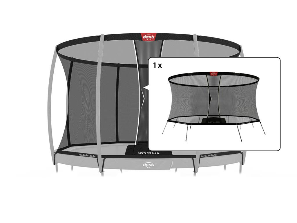 BERG Trampolin Sicherheitsnetz Teil - Sicherheitsnetz Deluxe XL - Loses Netz 430 cm