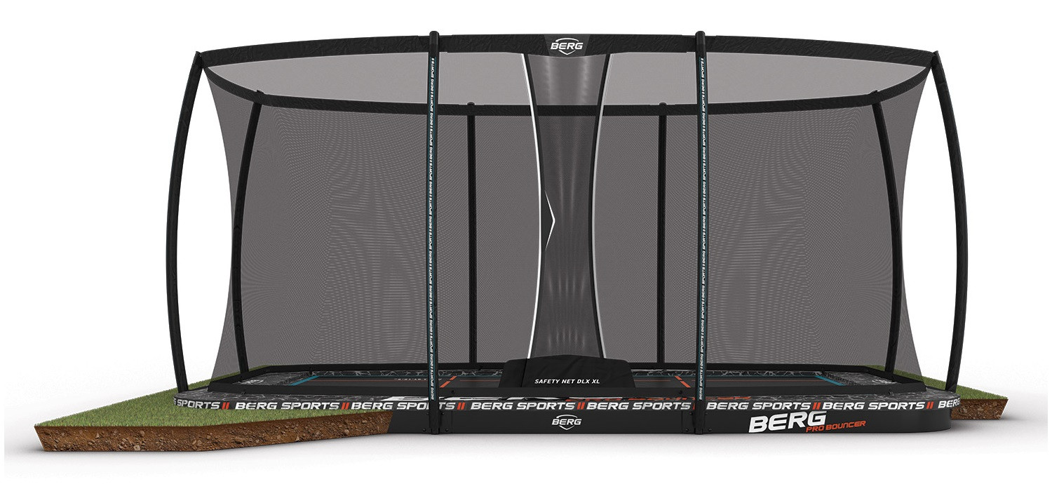 BERG Trampolin Sicherheitsnetz - Ultim Pro Bouncer - Sicherheitsnetz Deluxe XL - 500 x 300 cm