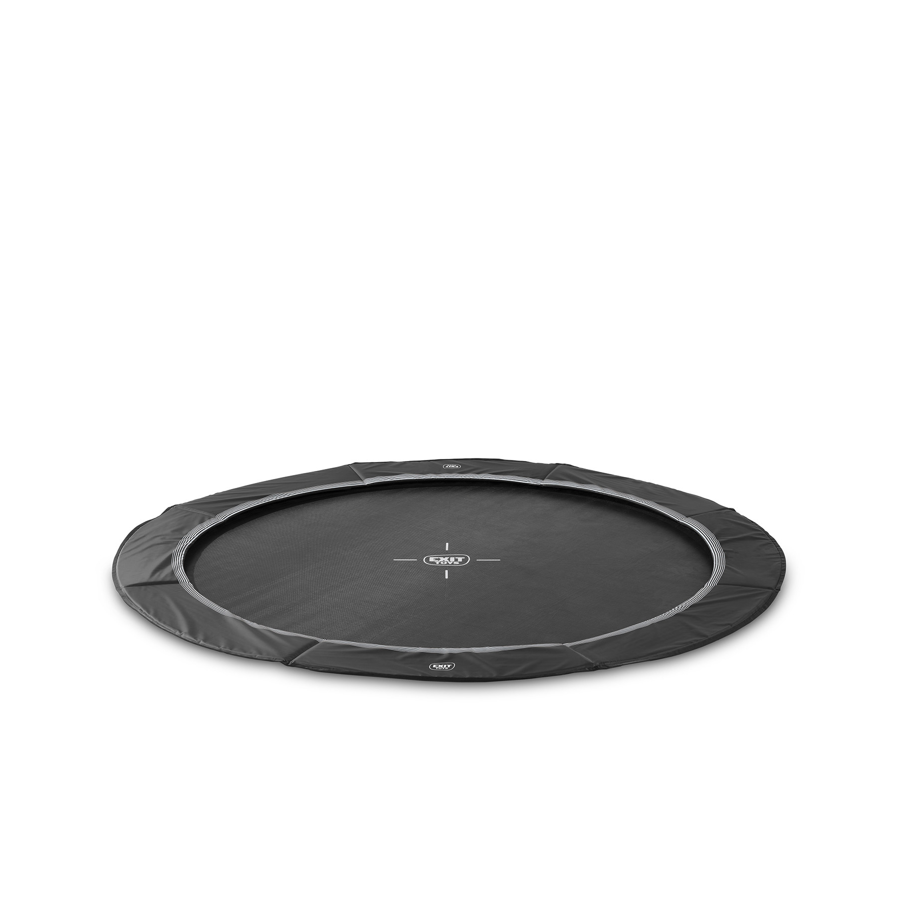 EXIT InTerra Boden-Sporttrampolin ø305cm - schwarz