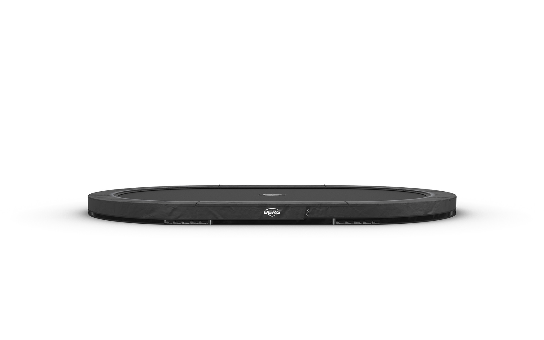BERG Trampolin Grand Elite - InGround - Ovales - 520 x 350 cm - Anthrazit Grau - Airflow PRO - Twinspring