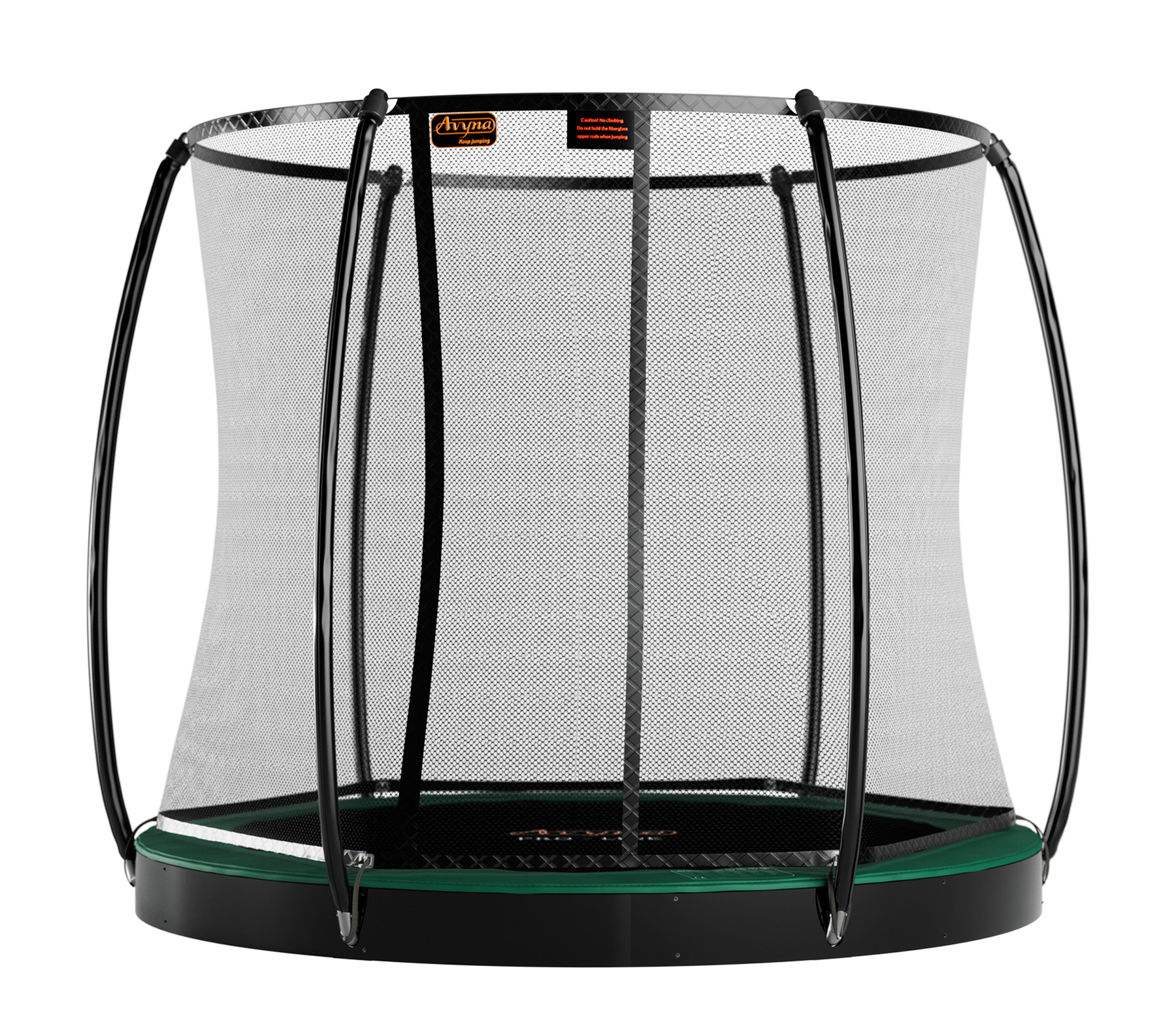 Avyna Trampolin Pro-Line - FlatLevel - mit Sicherheitsnetz - ø 305 cm (10ft) - Grün