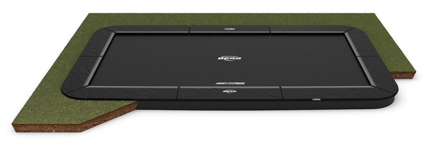 BERG Champion rechteckiges FlatGround Trampolin 410cm Schwarz Limited edition