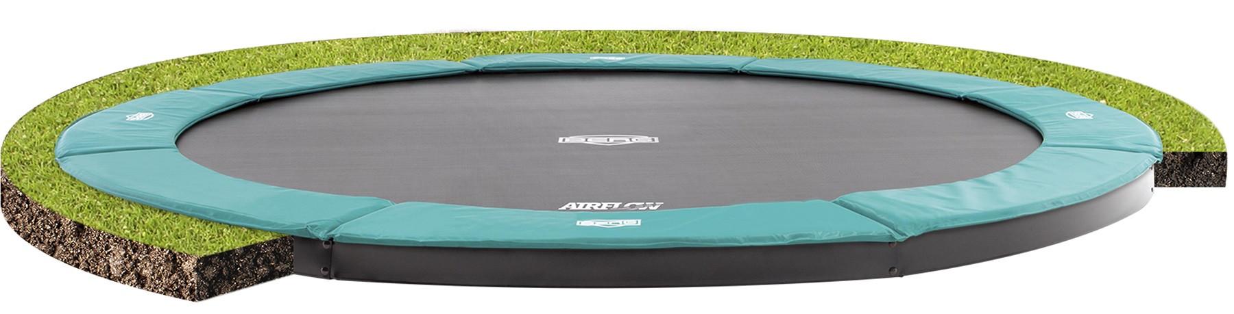 BERG Trampolin Champion - FlatGround - rundes - 430 cm (14 ft) - Grün