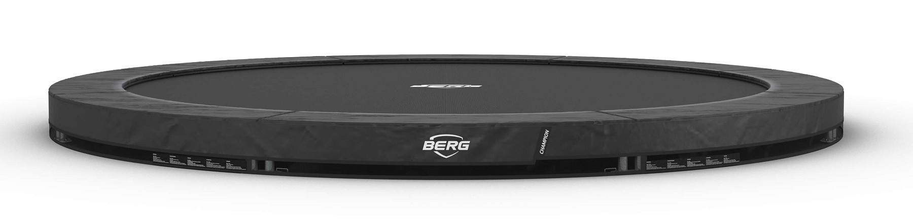 BERG Trampolin Champion - InGround - undes InGround - 430 cm - Anthrazit Grau
